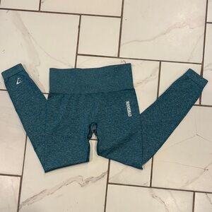 Women’s Gymshark Teal High-Waist Stretchy Leggings - EUC, size small